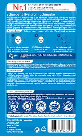 10 x Schaebens Gezichtsmasker Hyaluron (doekmasker)