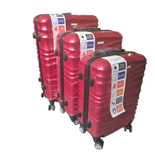 3-delige Kofferset Rood