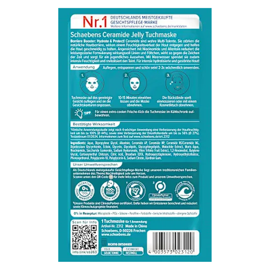 10 x Schaebens Gezichtsmasker Jelly Ceramide (doekmasker)