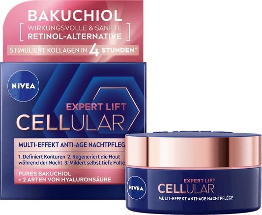NIVEA Anti-Age Nachtcrème Cellular Expert Lift 50 ml – bakuchiol & hyaluronzuur – Purbesa Care