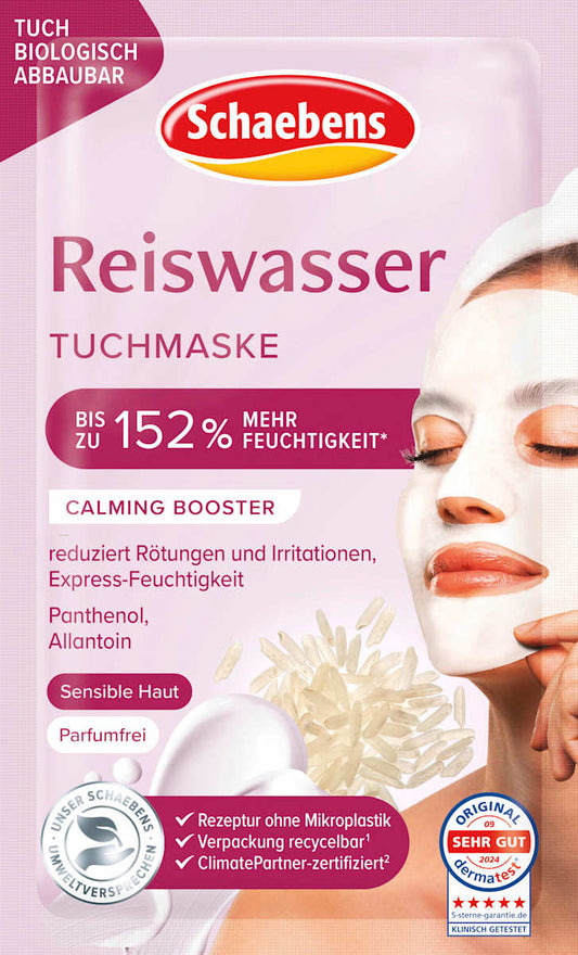 Schaebens Tuchmaske Reiswasser, 1 St