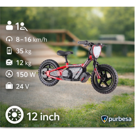 Ultra Motocross Elektrische Loopfiets 12 inch – 24V – 2 Snelheden