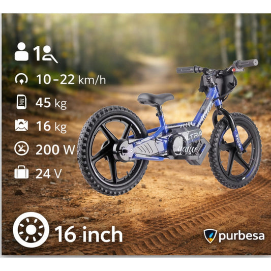 Ultra Motocross Elektrische Balance Bike 16 inch – 24V – 2 Snelheden