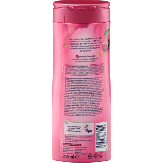 5 x Crèmedouche Elegant Cherry – 300 ml