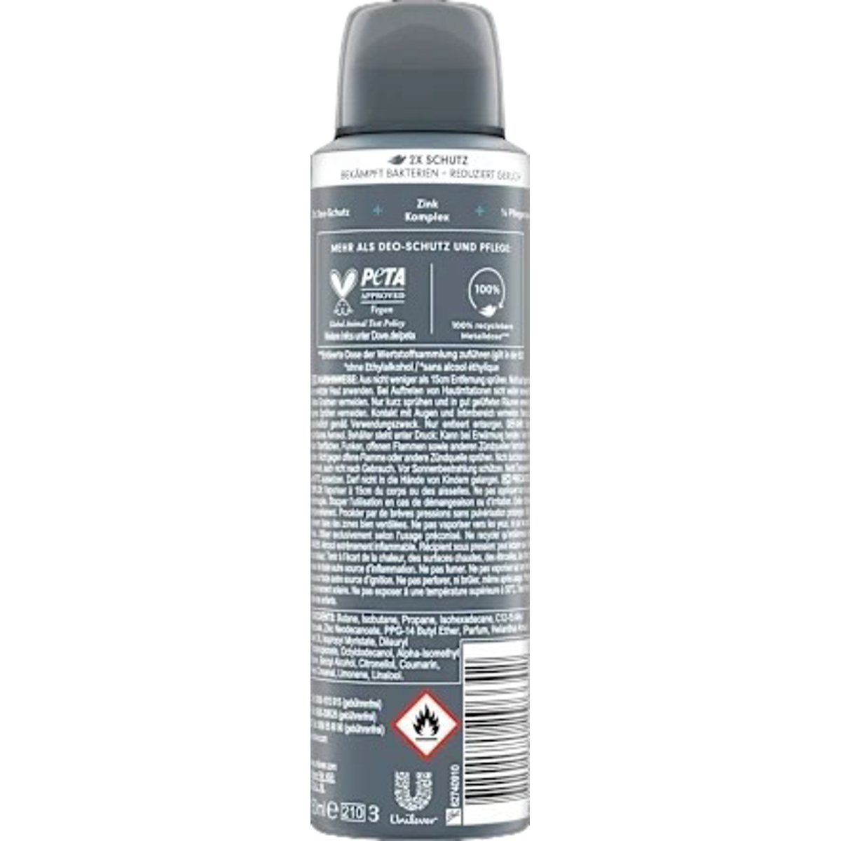 Dove MEN+CARE Deospray Clean Comfort met Zink-Komplex, 150 ml