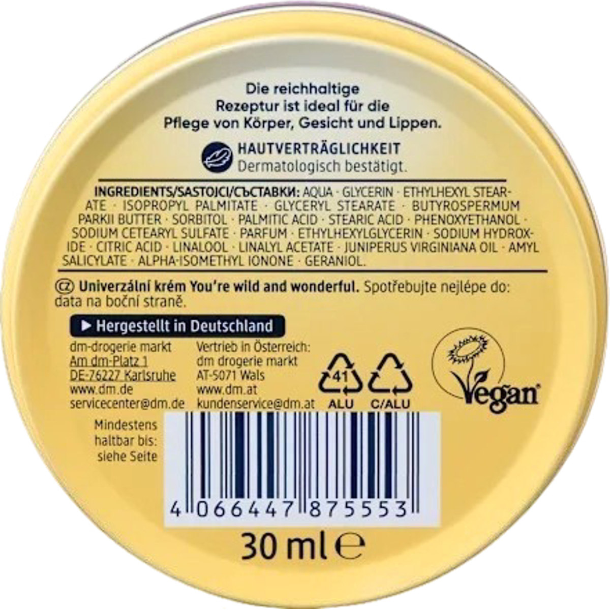 Verzorgings-creme You’re wild and wonderful, 30 ml