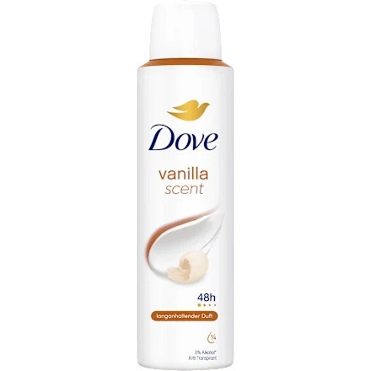6 x Dove Antitranspirant Deospray Vanilla Scent, 150 ml