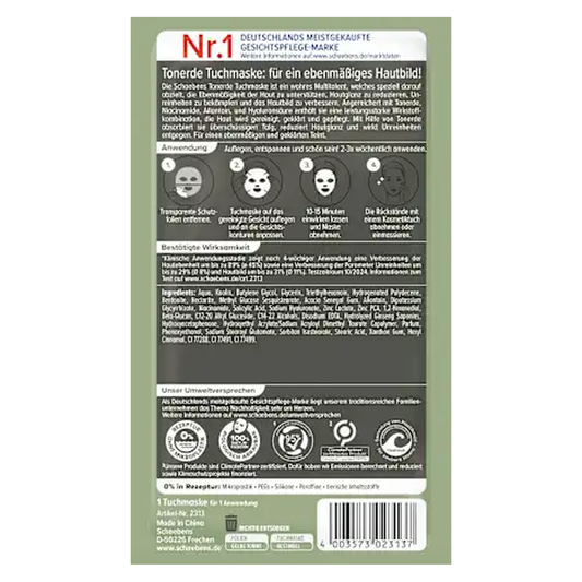 10 x Schaebens Gezichtsmasker Tonerde (klei/doekmasker)