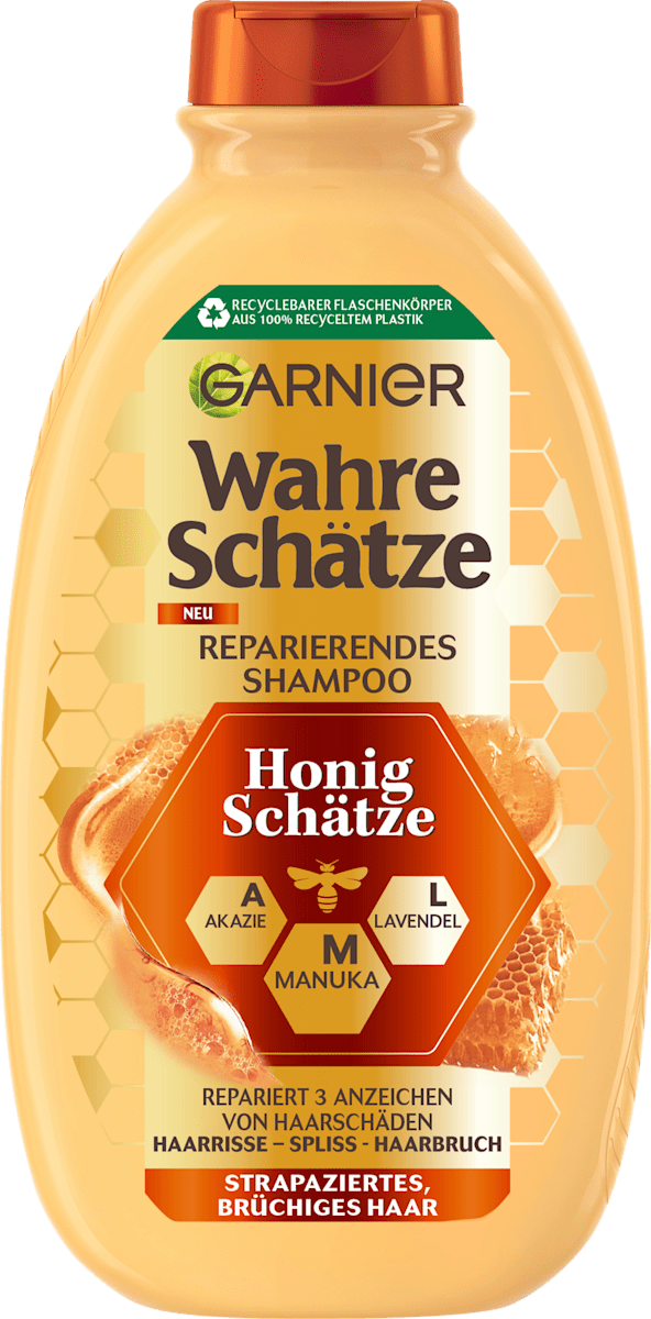 Garnier Wahre Schätze Shampoo Honig Schätze 400 ml – Akazienhoning & Bijenwas – Purbesa Care